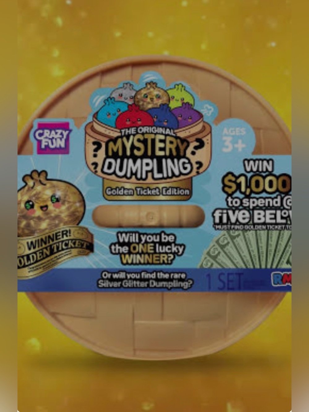 Mystery Dumplings!!! Golden Ticket Edition. New. Sealed Will you win $1000?